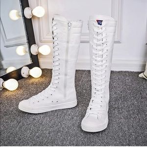 Knee high converse style sneakers